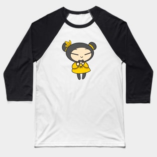 Yellow Pucca with a Doll Baseball T-Shirt